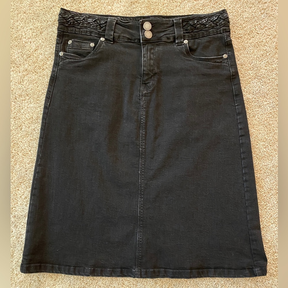 Esteez black denim skirt
